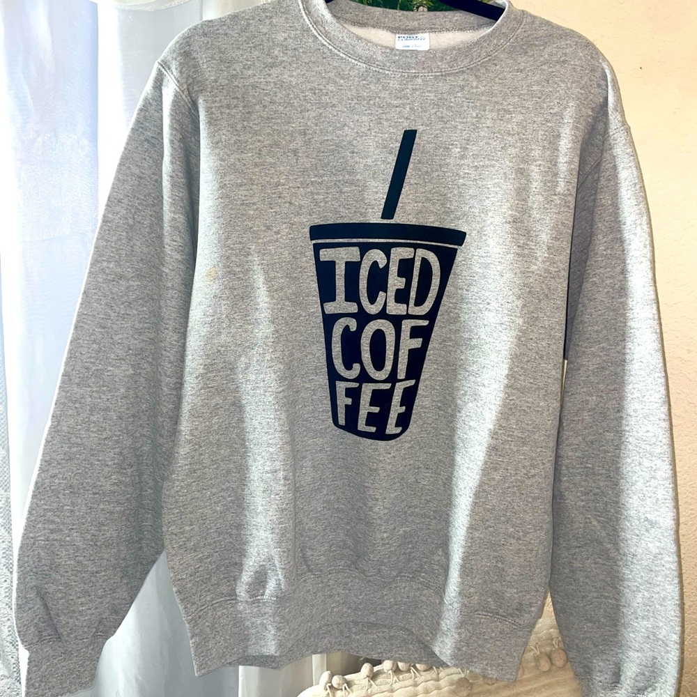 Grey “Iced Coffee” crewneck